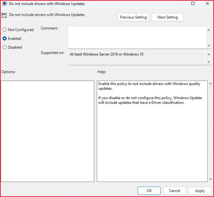 How to Turn Off Automatic Driver Updates in Windows 11 7 Enable group policy to stop drivers from installing via Windows Update