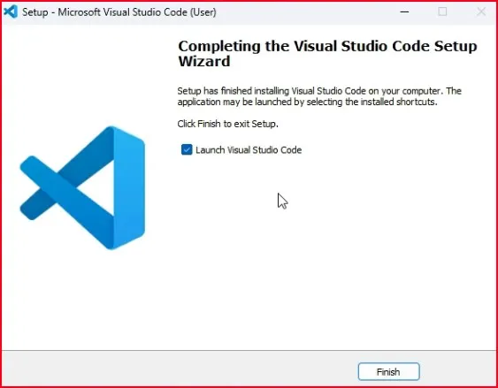 How to Install Visual Studio Code on Windows 10/11 8 Setup completed with option to launch Visual Studio Code