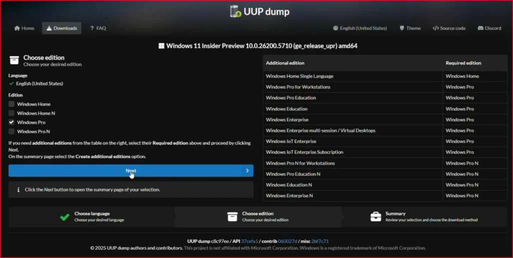 How to Download Windows 11 25H2 ISO (Without Insider Program) 9 Ticking the checkbox for Windows Pro edition