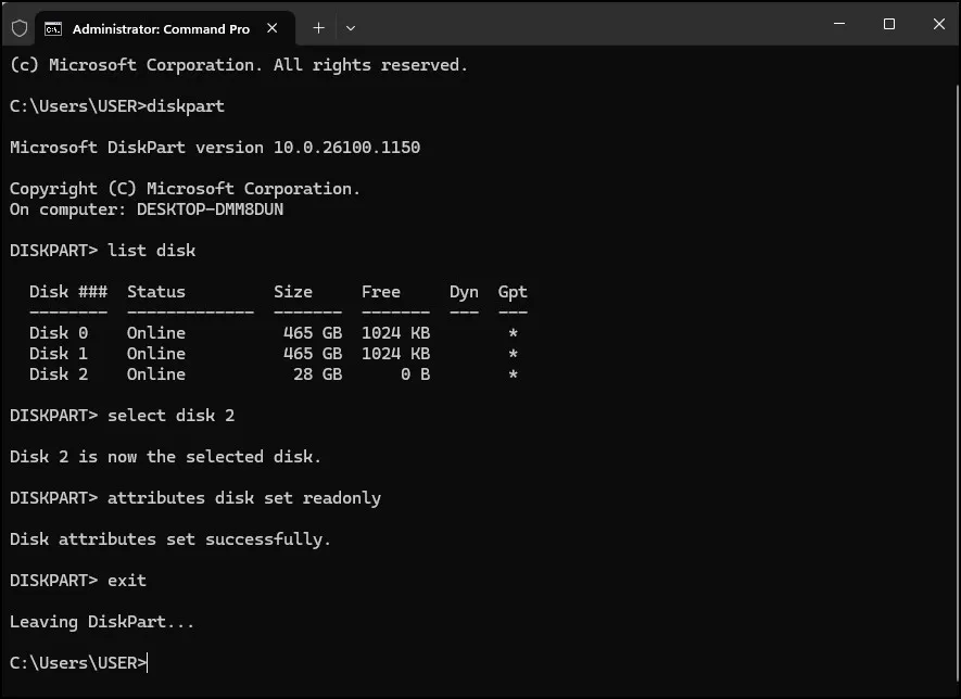 How to Make a USB Write-Protected in Windows 11 (3 Easy Ways) 3 DiskPart commands to make USB write protected Windows 11