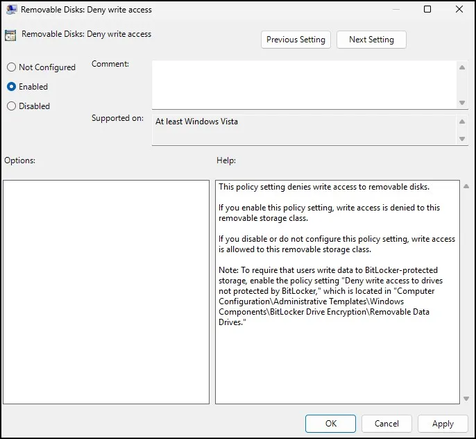 How to Make a USB Write-Protected in Windows 11 (3 Easy Ways) 13 Enable deny write access for USB drives in Windows 11