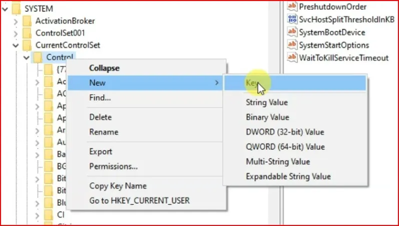 How to Make a USB Write-Protected in Windows 11 (3 Easy Ways) 6 Create new registry key under Control folder