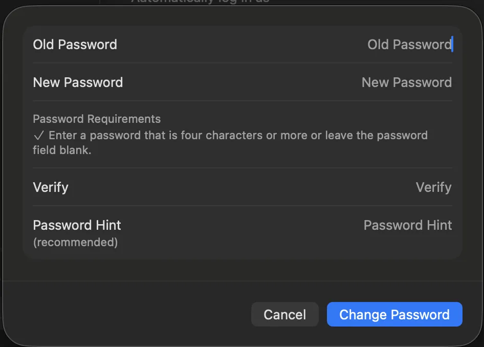 How to Change Login Password on Mac 5 Save new login password on Mac