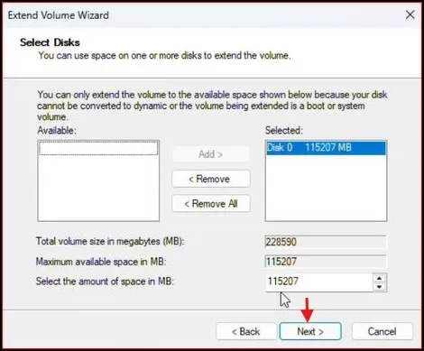 How to Fix “Extend Volume Greyed Out” Error in Windows 10/11 9 Extend Volume Wizard automatically selecting available unallocated space