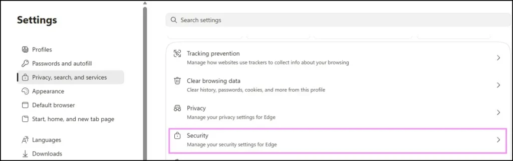 How to Block Ads in Microsoft Edge Without Extensions (Easy & Working Method) 8 security section in Microsoft Edge privacy settings