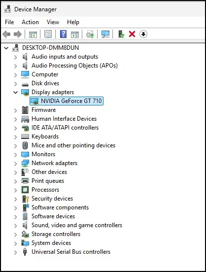How to Check Your Graphics Card (GPU) in Windows 11 3 Device Manager displaying Display Adapters section in Windows 11