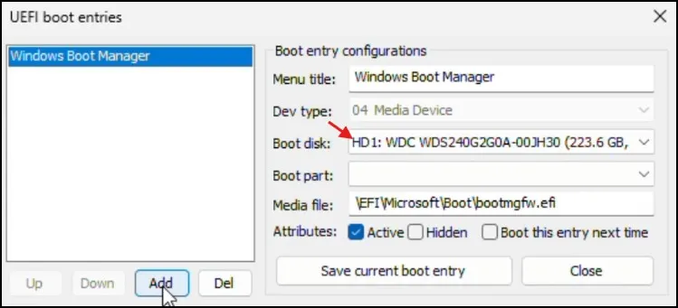 How to Boot Multiple ISO Files from Hard Drive Without USB on Windows 11 (UEFI/GPT Guide) 14 Add a new UEFI boot entry in BootIce