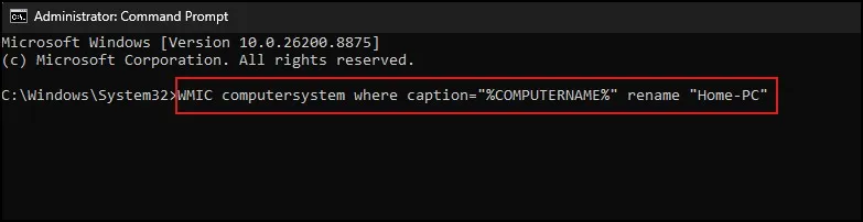 How to Change Your Computer Name in Windows 11 (Step-by-Step Guide) 7 Rename computer using Command Prompt in Windows 11