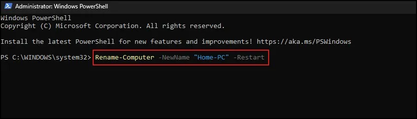 How to Change Your Computer Name in Windows 11 (Step-by-Step Guide) 6 Rename computer using Windows Terminal PowerShell